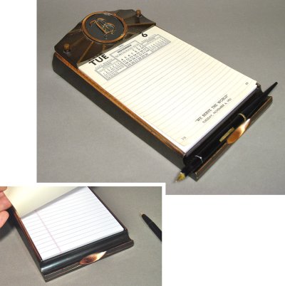 画像1: 1930-50's  "B"  Desk Top Memo-pad＆Pen holder