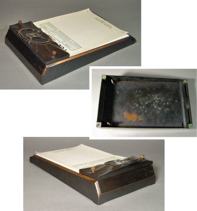 画像2: 1930-50's  "B"  Desk Top Memo-pad＆Pen holder