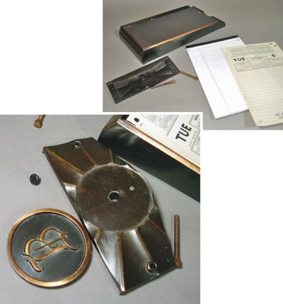 画像3: 1930-50's  "B"  Desk Top Memo-pad＆Pen holder