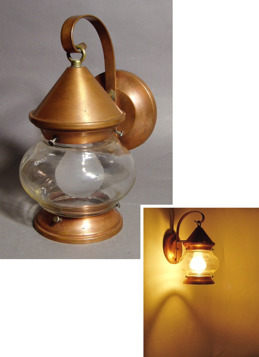 画像1: 1950's "Copper" Outside Porch Lamp (1)