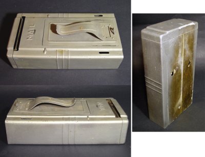 画像2: 1930-40's "STREAMLINE" Brass Wall Mount Mail Box