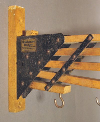 画像1: 1920-30's "Holds more Hanger" Wood＆Steel Folding Hanger