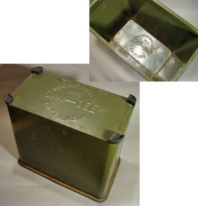 画像2: 1940-50's "DAN-DEE" Square Steel Trash Can