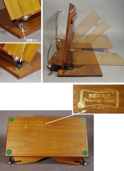 画像2: 1960's "BOOKTILT" Wooden Reading Stand