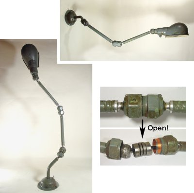 画像1: 1940-Early 50's Wall Mount Task Lamp