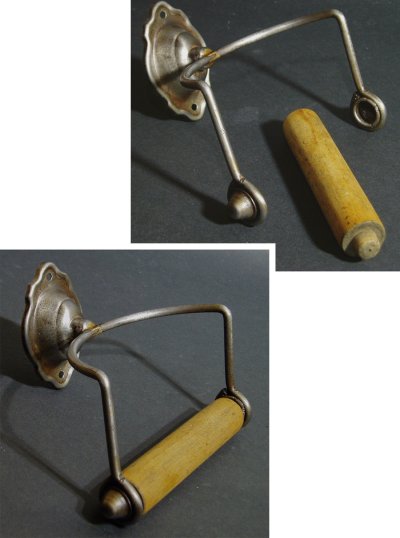 画像2:  1920's "Solid Steel Frame" Toilet Paper Holder