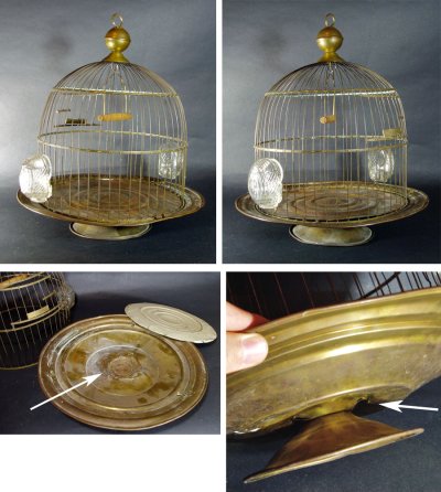 画像2: 1920's "HENDRYX" Hanging Brass Bird House