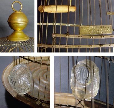 画像3: 1920's "HENDRYX" Hanging Brass Bird House