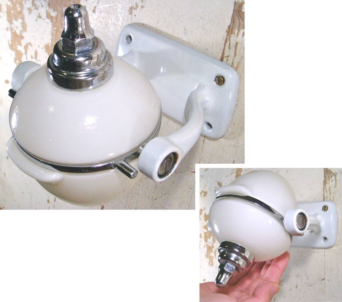 画像1: 1920-30's German-DECO "Cast-Iron＆Glass" Liquid Soap Dispenser (1)