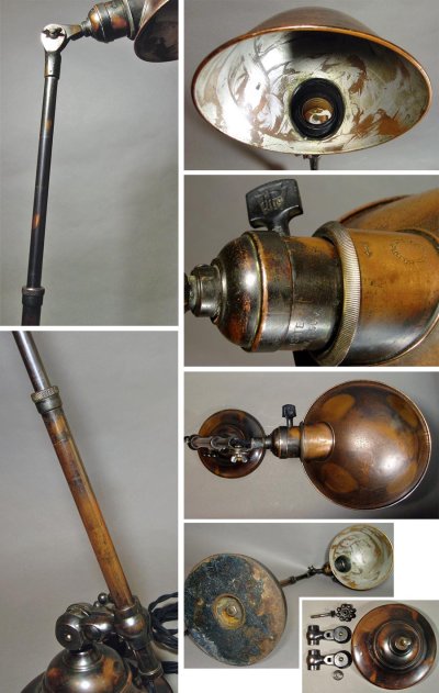 画像3: 1910-20's "O.C.White" Brass Telescopic Desk Lamp