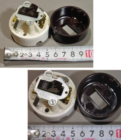 画像2: 1940's "Porcelain Base"  Bakelite-cover Switch