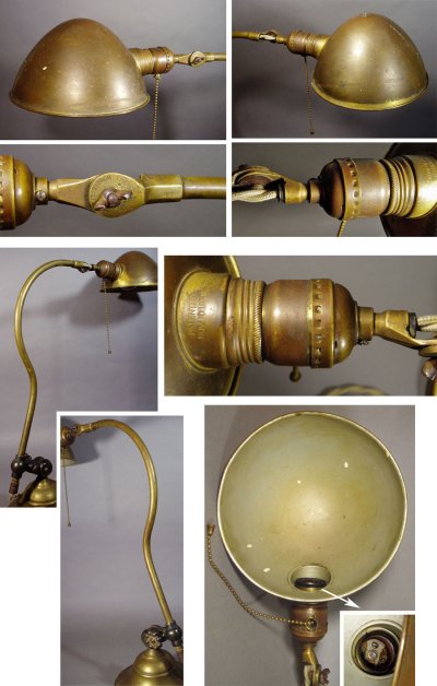 画像2: 1910-20's "O.C.White" Brass Desk Lamp