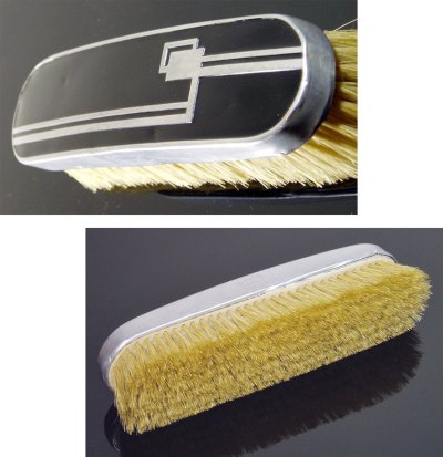 画像1: 1930-40's "Geometric" Art Deco Shoe Brush