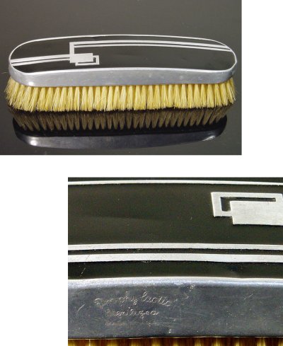 画像2: 1930-40's "Geometric" Art Deco Shoe Brush