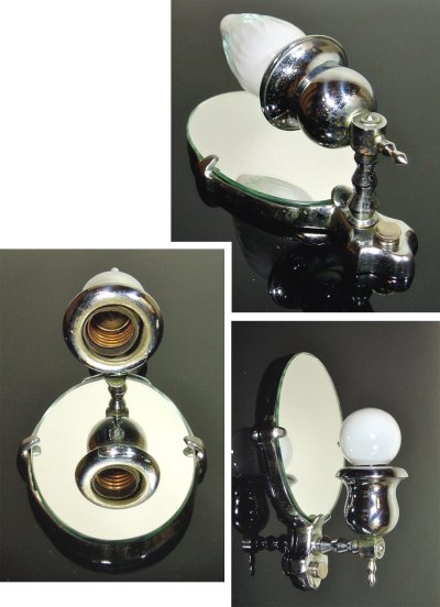 画像2: 1930's "Nickle Plated Cast Brass" Candle Lamp【Art Deco】