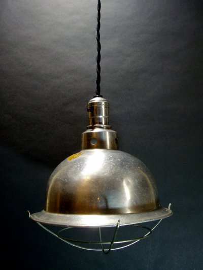 画像2: 1940-50's "Aluminum" Caged Pendant Lamp