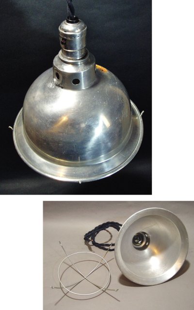 画像3: 1940-50's "Aluminum" Caged Pendant Lamp