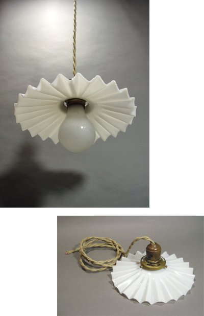 画像2: "Petticoat Milk Glass" Pendant Lamp