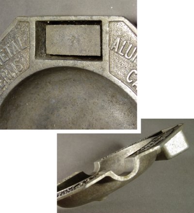 画像2: 1930's "ADVERTISING" Cast Aluminum Ashtray