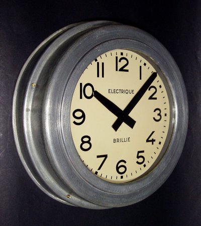 画像1: 1940-early1950's French "BRILLIE" Factory Clock