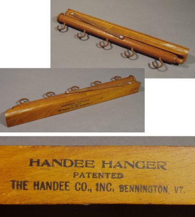 画像1: 1920's  "Wood＆Seel" Wall Mount Folding Hanger Rack