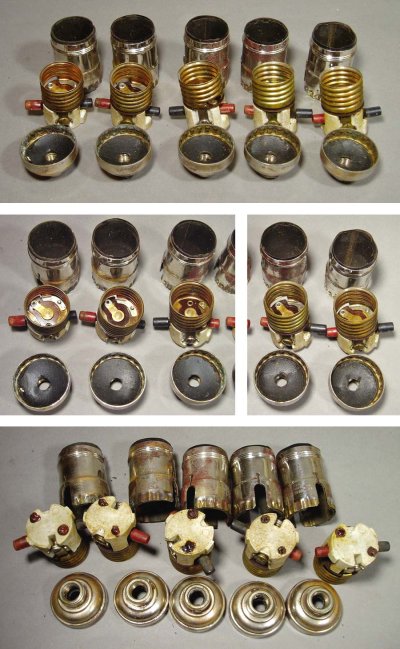 画像2: 【5-sets】"Nickeld Brass" Lamp Socket