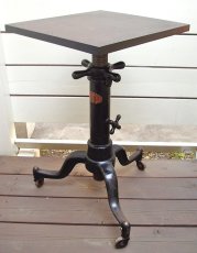 画像1: 1910's "SATELLITE" Adjustable Cast Iron Table (1)