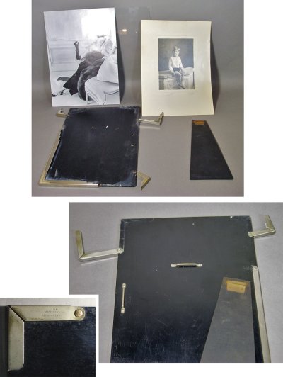 画像2: 1930's Art Deco "Geometric" Glass Photo Frame【大】