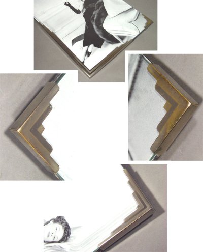 画像1: 1930's Art Deco "Geometric" Glass Photo Frame【大】