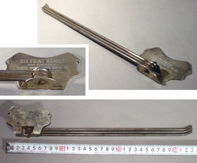 画像1: 1920-40's "Advertising" 3-Arm Towel Hanger