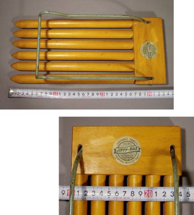 画像3: 1940 -Early 1950's "JIFFY-RAK" Wood Pants Hanger 