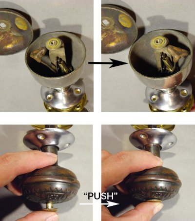 画像1: Early-1900's【BELL】built-in Bell Doorknob