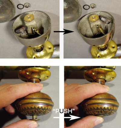 画像1: Early-1900's【BELL】built-in Bell Doorknob