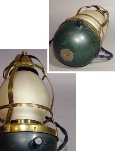 画像2: 1940's "七転八起" Caged Brass Ship's Lamp 