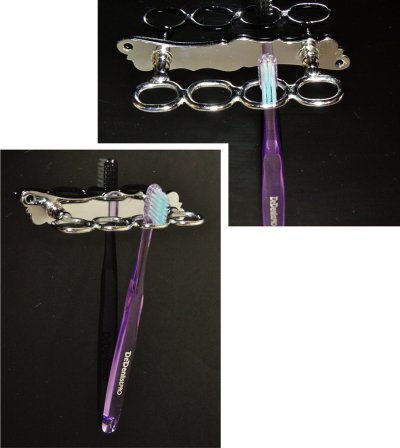 画像1: 1930-50's "Chromed" Toothbrush Holder