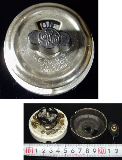 画像2: 1910-30's "G.E.CO." Porcelain Turn Switch