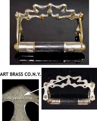 画像1: 1900-20's "ART BRASS CO. N.Y." Victorian Toilet Paper Holder