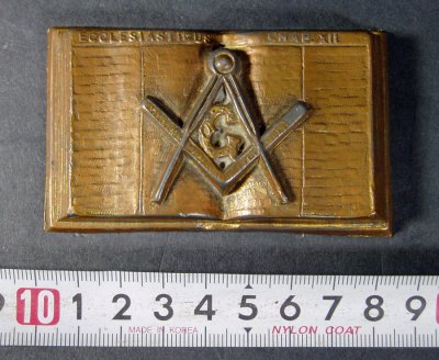 画像3: "Masonic Holy Bible" Brass Paper Weight