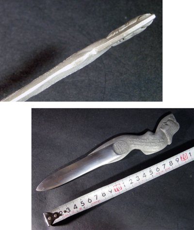 画像2: 1920-40's "Art Deco Nude Lady" Aluminum Letter Opener