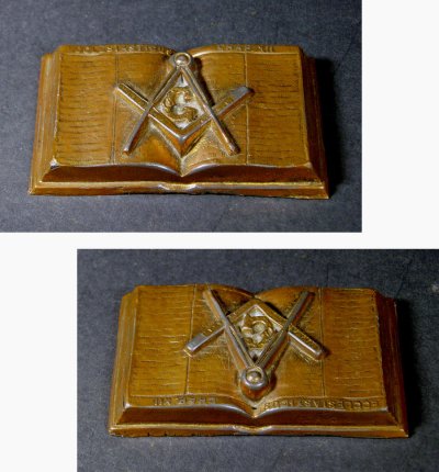 画像1: "Masonic Holy Bible" Brass Paper Weight
