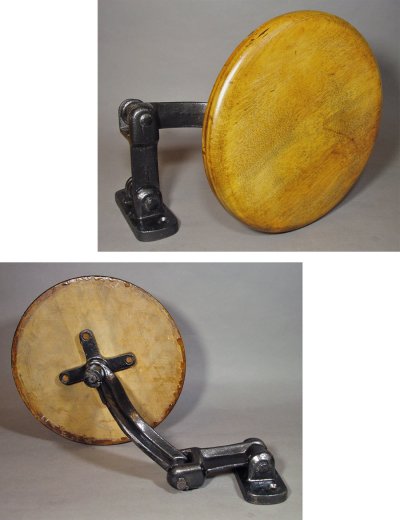 画像2: 1910-30's Wall Mount "Swing Out" Stool 