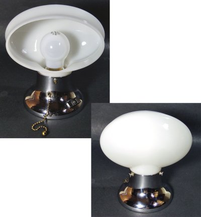 画像2: 1940's Art Deco "Chrome" Bathroom Lamp 