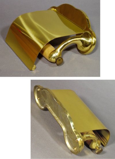 画像1:  1910-1920's "Cast Brass" Toilet Paper Holder