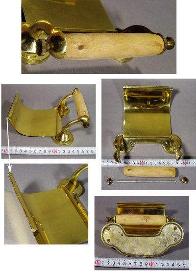 画像3:  1910-1920's "Cast Brass" Toilet Paper Holder