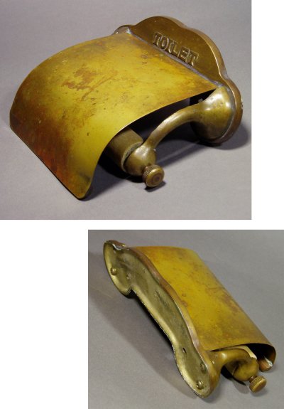画像1:  1910-1920's "TOILET" Brass Paper Holder