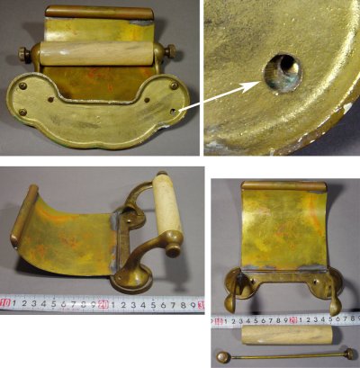 画像3:  1910-1920's "TOILET" Brass Paper Holder
