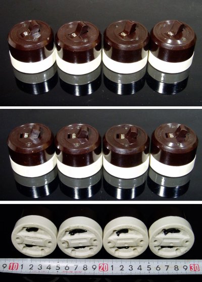 画像2: 1940's "Porcelain Base"  Bakelite-cover Switch【Dead-Stock】