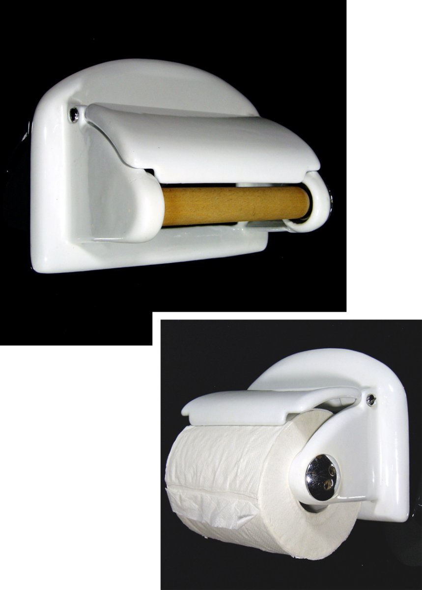 画像1: 1920-30's German-Deco "Cast-Iron" Toilet Paper Holder (1)