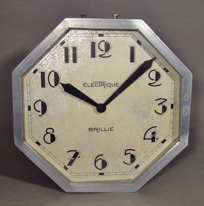 画像1: 1930's French "BRILLIE" Octagon Wall Clock