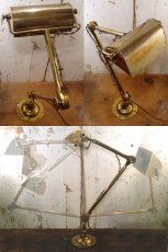 画像3: 1920-30's Cast Brass "Ship's"？ Desk Lamp (3)